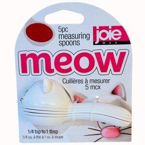 Joie Meow Cat Measuring Spoons Set Stackable Kitchen Gadget Gift Baking Cooking